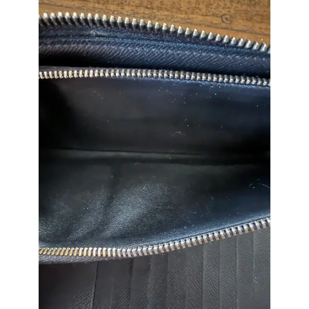 Louis Vuitton Wallet Mens Black Monogram Canvas Long Zip Around Spain Logo